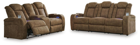 Wolfridge Power Reclining Sofa and Loveseat - 60703U1