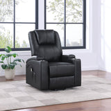 Armstrong Upholstered Power Lift Massage Recliner Black - 609475P