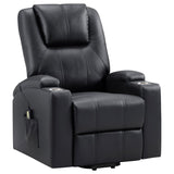 Armstrong Upholstered Power Lift Massage Recliner Black - 609475P