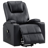 Armstrong Upholstered Power Lift Massage Recliner Black - 609475P