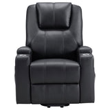 Armstrong Upholstered Power Lift Massage Recliner Black - 609475P