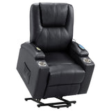 Armstrong Upholstered Power Lift Massage Recliner Black - 609475P