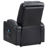 Armstrong Upholstered Power Lift Massage Recliner Black - 609475P