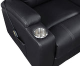 Armstrong Upholstered Power Lift Massage Recliner Black - 609475P