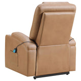Armstrong Upholstered Power Lift Massage Recliner Camel - 609476P