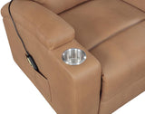Armstrong Upholstered Power Lift Massage Recliner Camel - 609476P