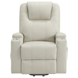 Armstrong Upholstered Power Lift Massage Recliner Ivory - 609477P