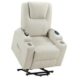 Armstrong Upholstered Power Lift Massage Recliner Ivory - 609477P