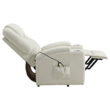 Armstrong Upholstered Power Lift Massage Recliner Ivory - 609477P