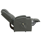 Armstrong Upholstered Power Lift Massage Recliner Grey - 609478P