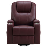 Armstrong Upholstered Power Lift Massage Recliner Wine - 609479P