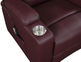 Armstrong Upholstered Power Lift Massage Recliner Wine - 609479P