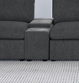 Collins Upholstered Modular Storage Console Dark Grey - 609530CON