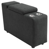 Collins Upholstered Modular Storage Console Dark Grey - 609530CON