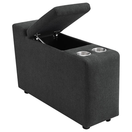 Collins Upholstered Modular Storage Console Dark Grey - 609530CON
