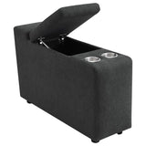 Collins Upholstered Modular Storage Console Dark Grey - 609530CON
