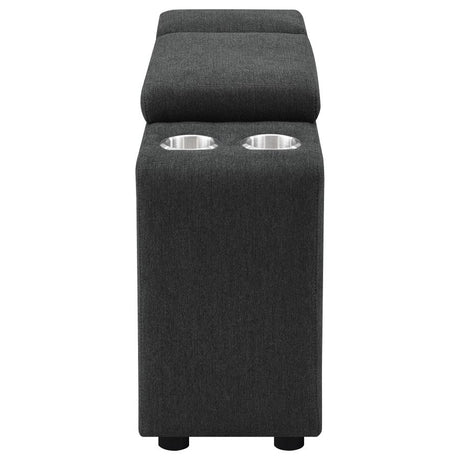 Collins Upholstered Modular Storage Console Dark Grey - 609530CON