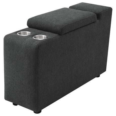 Collins Upholstered Modular Storage Console Dark Grey - 609530CON