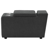 Collins Upholstered Modular Storage Console Dark Grey - 609530CON