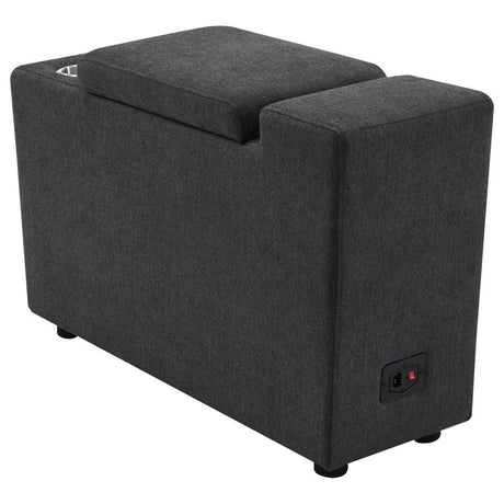 Collins Upholstered Modular Storage Console Dark Grey - 609530CON