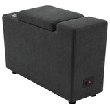 Collins Upholstered Modular Storage Console Dark Grey - 609530CON