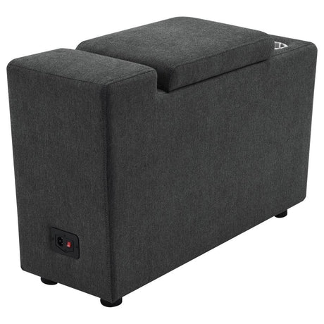 Collins Upholstered Modular Storage Console Dark Grey - 609530CON