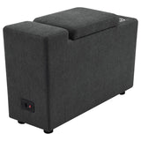 Collins Upholstered Modular Storage Console Dark Grey - 609530CON