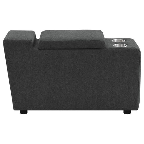 Collins Upholstered Modular Storage Console Dark Grey - 609530CON