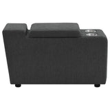 Collins Upholstered Modular Storage Console Dark Grey - 609530CON
