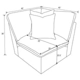 Collins Modular Corner Chair Dark Grey - 609530CRN