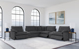 Collins 7-piece Modular Power Reclining Sectional Dark Grey - 609530P-SETA