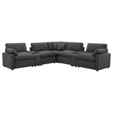 Collins 7-piece Modular Power Reclining Sectional Dark Grey - 609530P-SETA