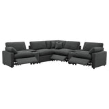 Collins 7-piece Modular Power Reclining Sectional Dark Grey - 609530P-SETA