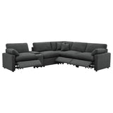 Collins 6-piece Modular Power Reclining Sectional Dark Grey - 609530P-SET