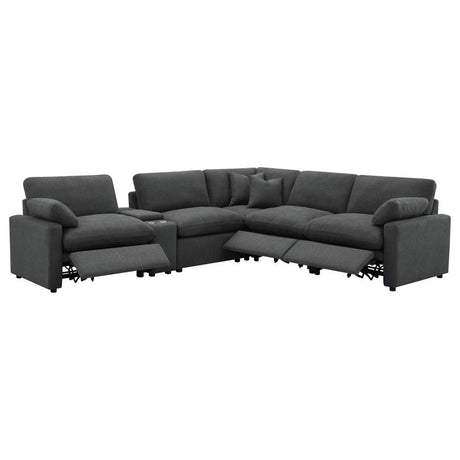 Collins 6-piece Modular Power Reclining Sectional Dark Grey - 609530P-SET