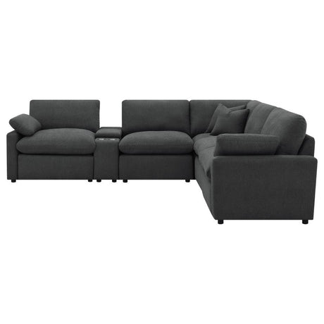 Collins 6-piece Modular Power Reclining Sectional Dark Grey - 609530P-SET