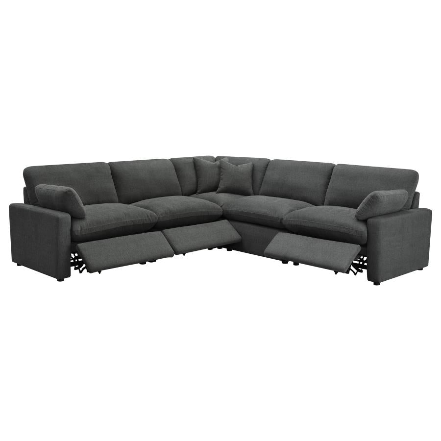 Collins 5-piece Modular Power Reclining Sectional Dark Grey - 609530P