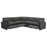Collins 5-piece Modular Power Reclining Sectional Dark Grey - 609530P