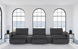 Collins 5-piece Power Reclining Home Theater Seating Dark Grey - 609531PT