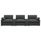 Collins 5-piece Power Reclining Home Theater Seating Dark Grey - 609531PT