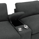 Collins 5-piece Power Reclining Home Theater Seating Dark Grey - 609531PT