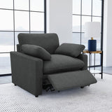 Collins Upholstered Power Recliner Chair Dark Grey - 609533P