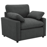 Collins Upholstered Power Recliner Chair Dark Grey - 609533P