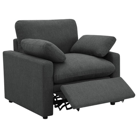 Collins Upholstered Power Recliner Chair Dark Grey - 609533P