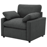 Collins Upholstered Power Recliner Chair Dark Grey - 609533P