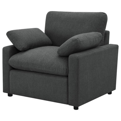Collins Upholstered Power Recliner Chair Dark Grey - 609533P