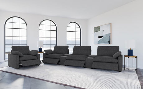 Collins Upholstered Power Recliner Chair Dark Grey - 609533P
