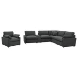 Collins Upholstered Power Recliner Chair Dark Grey - 609533P