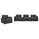 Collins Upholstered Power Recliner Chair Dark Grey - 609533P
