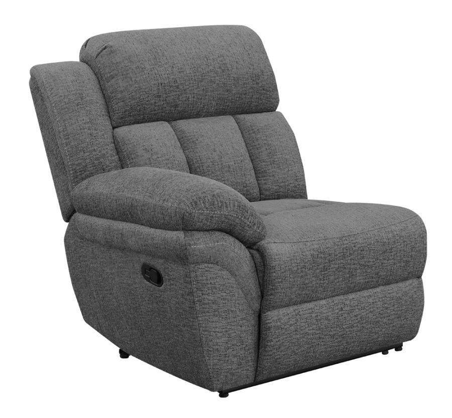 Bahrain Upholstered LAF Recliner Charcoal - 609540LR